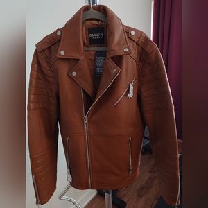 Barney's Original Leather Motorcycle Jacket - Size Large